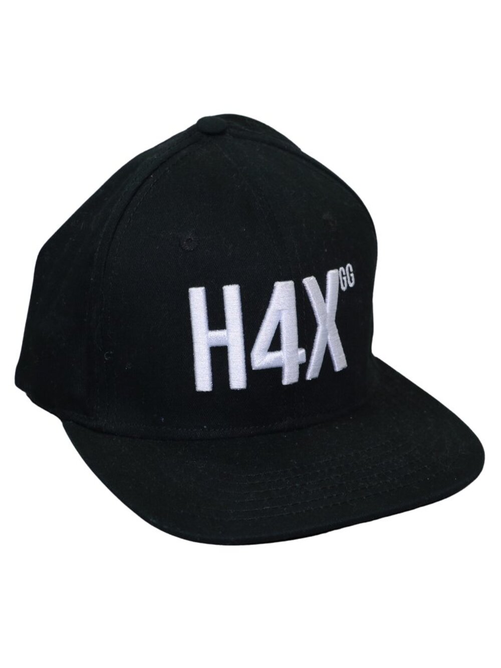H4X Embroidered Logo Solid Color Snapback Baseball Cap Hat One Size NWT Black